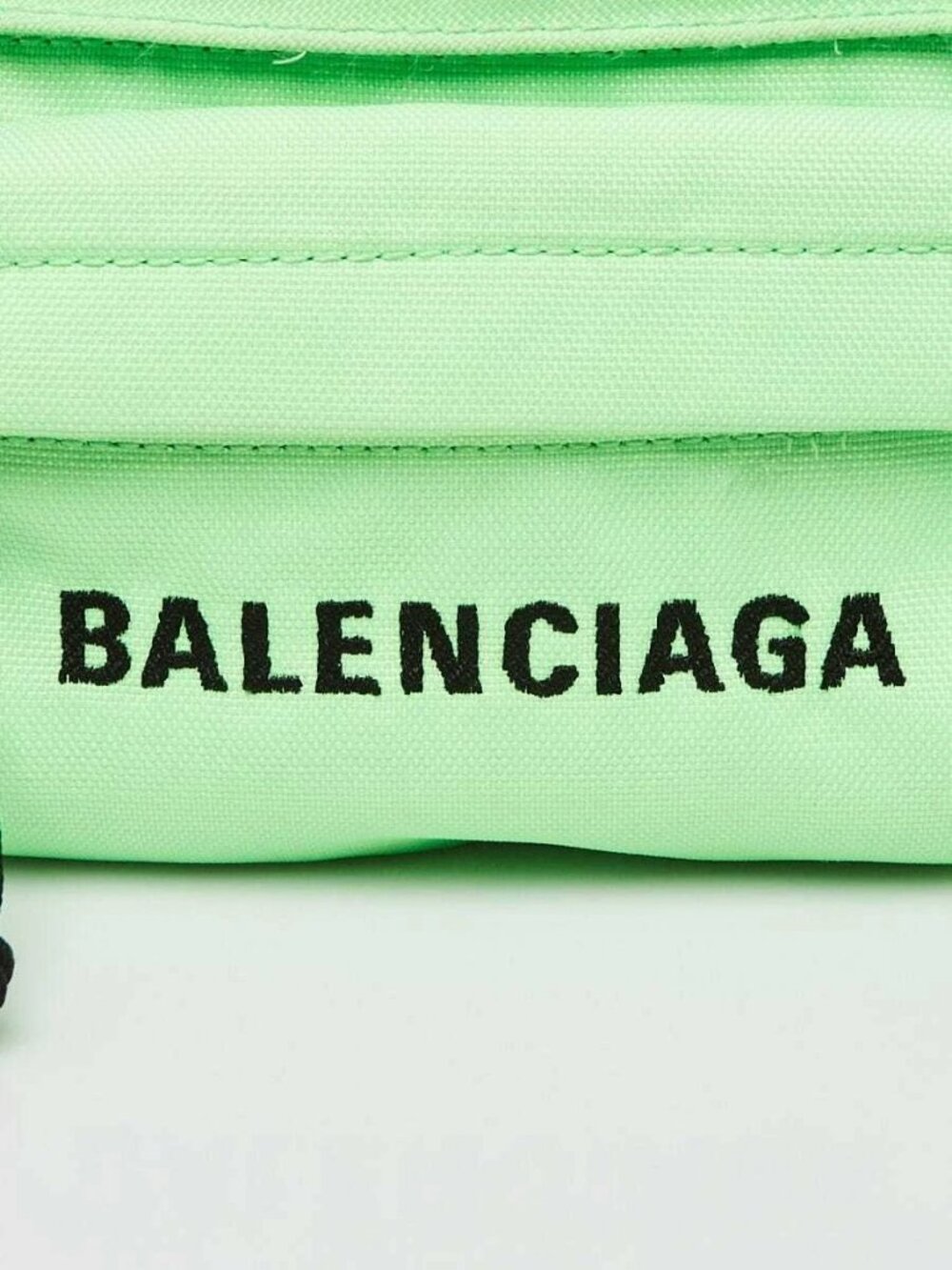Balenciaga Verde Fluo Recycled Nylon Logo Embroidered Wheel Belt Bag - Picture 6 of 12